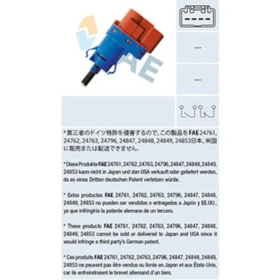 Immagine di FAE 24796 Interruttore luce freno meccanico 4 FIAT: Grande Punto Hatchback, Evo III ALFA ROMEO: Giulietta Hatchback