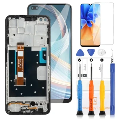 Immagine di Schermo LCD per 6.57&quot; Oppo Reno4 Z 5G Sostituzione dello Reno4Z CPH2065 Display Touch Screen Digitizer Assembly Parti di Riparazione con Strumenti (Nero Cornice)