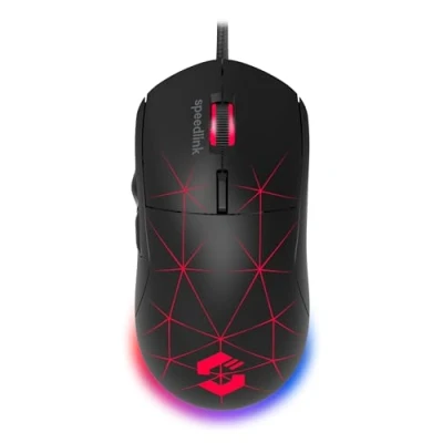 Immagine di SpeedLink CORAX Mouse da gioco USB Nero 5 Tasti 3200 dpi Illuminato, Rotella di scorrimento integrata