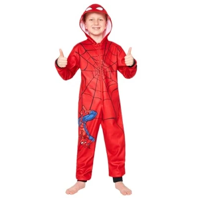Immagine di Marvel Pigiama Intero Bambino Pigiamone in Pile Caldo 3 10 Anni Pigiami Interi Bambini Spiderman Idea Regalo (Rosso Spiderman, 4 Anni)