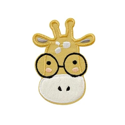 Immagine di Mono Quick Toppa termoadesiva Motivo Zoo e Giraffa, 5,5 cm x 7,5