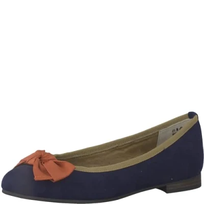 Immagine di MARCO TOZZI Ballerine Donna con Fiocco Vegane, Multicolore (Navy Multi 1), 40 EU