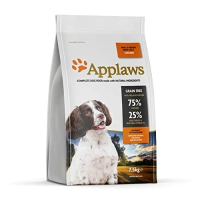 Immagine di Applaws natürliche komplette trockene Hundefutter für Erwachsene kleine/mittlere Rasse Hunde, Huhn, 7,5 kg (Packung mit 1)