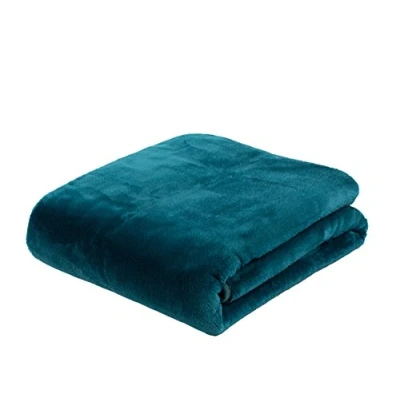 Immagine di Gözze Morbida Coperta Premium, Sensazione Cashmere, Microfibra, 130 x 170 cm Blu petrolio