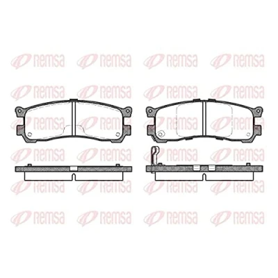 Immagine di REMSA 0399.21 Kit pastiglie freno Assale posteriore con contatto segnalazione usura foglio adesivo accessori MAZDA: MPV 2