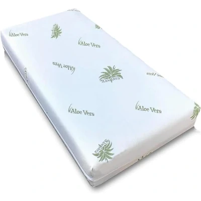 Immagine di Kiby® Materasso per Lettino in Aloe Vera (Certificato OEKO TEX® e CERTIPUR™), Culla Neonati, Lavabile Sfoderabile, (120 x 60 14)