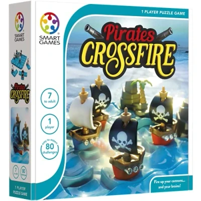 Immagine di Smart Games Pirates Crossfire, Puzzle Game with 80 Challenges, 7+ Years,24 x 24 6 cm