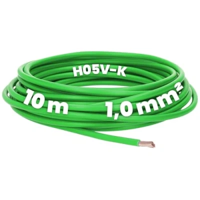 Immagine di Kalitec cavo di cablaggio flessibile in PVC, 10 m, H05V K, 1 mm², flessibile, singolo da mm2, a filo