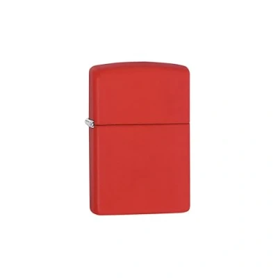 Immagine di Accendino Zippo® Classic Red Matte 233, Antivento Ricaricabile Zippo, Realizzato in Metallo con Caratteristico &quot;click&quot; Color Bianco Opaco, Made USA, Ottima Idea Regalo