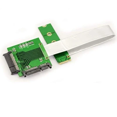 Immagine di KALEA INFORMATIQUE Convertitore per montare un&#039;unità SSD U.2 su una porta M.2 NVMe. Con cavo a nastro semirigido da U2 (68Pin SFF 8639) M2 PCIe M Key.
