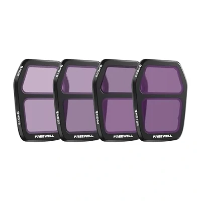 Immagine di Freewell Air 3S Split ND Filter 4 Pack con ND8/ND16, ND16/ND32, ND32/ND64, ND64/ND128 per un&#039;esposizione equilibrata in condizioni di luce mutevole.