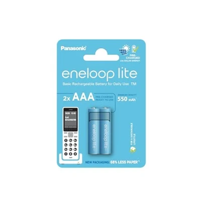 Immagine di eneloop lite DECT HR03 Batteria ricaricabile Ministilo (AAA) NiMH 550 1.2 V 2 pz.