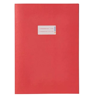 Immagine di HERMA 5532 copertina per quaderni, formato A4, in carta rossa, quaderni scolastici, colorata