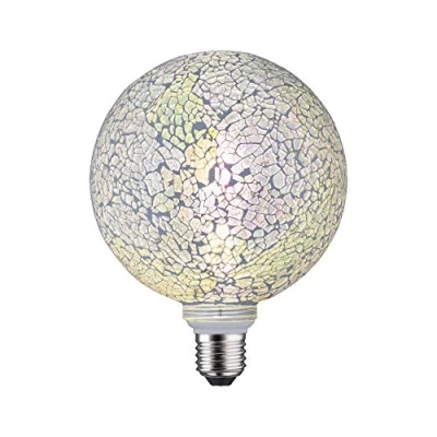 Immagine di Paulmann 28745 LED Miracle Mosaic G125 Globe Lampadina dimmerabile da 5 Watt Bianco Luce efficiente Caldo 2700 K E27 W