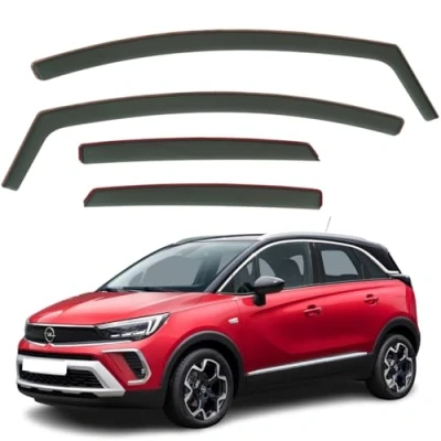 Immagine di AirFlux Set di 4 deflettori d&#039;aria compatibili con Opel Crossland, Crossland X 2017, 2018, 2019, 2020, 2021, 2022, 2023