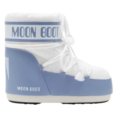 Immagine di Moon Boot ICON Stivali da neve, Donna, Taglia: 39 41, Bianco e azzurro Poliestere