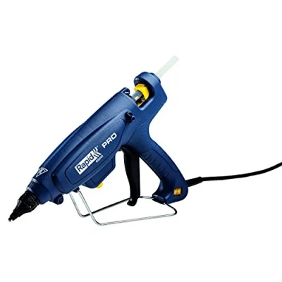 Immagine di Rapid EG340 Pistola per Colla a Caldo Industriale da 11 12 mm, Capacità di Estrusione 1400 g / ora, Controllo Temperatura Regolabile 120 C 220 C, Ugello Intercambiabile e Cavo 2,5 m