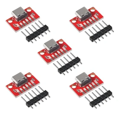 Immagine di AEDIKO 5 pezzi USB Type C Breakout Board Serial Socket 16P 2,54 mm PCB Converter