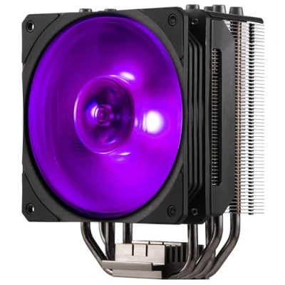 Immagine di Cooler Master Hyper 212 RGB Black Edition CPU Air ad Aria con Staffa LGA1700 4 tubi Calore Contatto Diretto Continuo e Alette, Ventola SF120R RGB, Push Pull Opzionale Nero