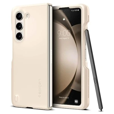 Immagine di Spigen Cover Thin Fit P Compatibile con Samsung Galaxy Z Fold 5 Pearled Ivory