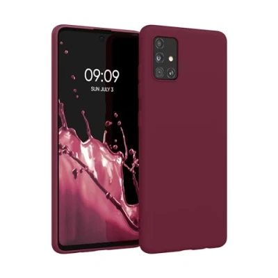Immagine di kwmobile Custodia Compatibile con Samsung Galaxy A51 Cover Back Case per Smartphone in Silicone TPU Protezione Gommata viola magenta