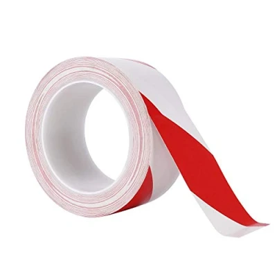 Immagine di Nastro di avvertenza Adesivo Sicurezza in PVC Segnaletico Bianco e Rosso per Scale Scalini Scalette 1 Pezzo 50 mm X 33 m