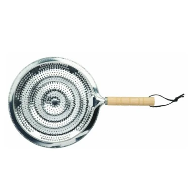 Immagine di KC BLUE KCSIMMER Spargifiamma con Manico in Legno, 21 cm, Rame, Argento