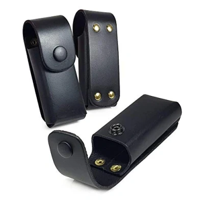 Immagine di TUFF LUV Custodia in Vera Pelle [Compatibile Con Leatherman] Rebar/Sidekick/Wingman WP400 Nero