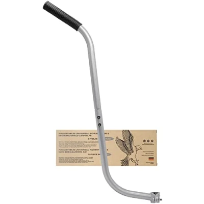 Immagine di Prometheus Asta da spinta, per bicicletta bambini, 3 pz, assolutamente antiscivolo e stabile, colore: grigio