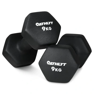 Immagine di Athlyt Set di Manubri Rivestiti in Neoprene, 2 x 9kg