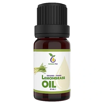 Immagine di Olio di citronella bio 10 ml essenziale puro al 100% vegano Lemongrass Oil (Cymbopogon Citratus Leaf Oil) Lemon Grass per lampada profumata, diffusore, capelli
