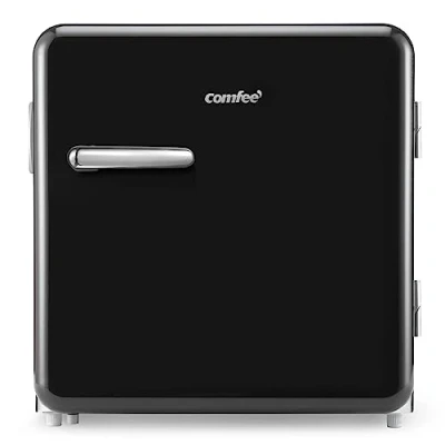 Immagine di COMFEE&#039; RCD50DK1RT(E) 47Litri Mini frigo tavolo mono porta, design Retrò, Altezza 50 cm, 100 kWh/anno, temperatura regolabile, basso rumore, adatto per casa e ufficio Nero