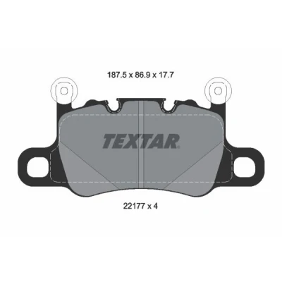 Immagine di TEXTAR 2217701 Kit pastiglie freno Predisposto per contatto segnalazione usura con contrappesi PORSCHE: 718 Cayman Coupe