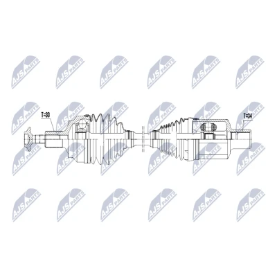 Immagine di NTY NPW ME 180 Albero motore / Semiasse Assale anteriore Sx 497 Trasmissione automatica