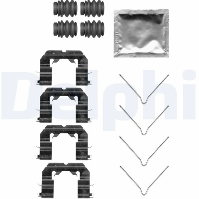Immagine di DELPHI LX0738 Kit accessori, Pastiglia freno OPEL: Corsa E Hatchback