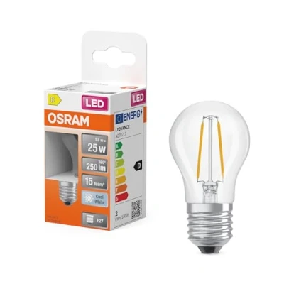 Immagine di OSRAM 4099854467103 LED (monocolore) ERP D (A G) E27 1.8 W Bianco freddo (Ø x A) 45.00 mm 1 pz.