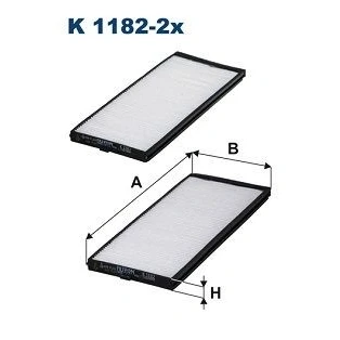 Immagine di FILTRON K 1182 2x Filtro abitacolo particellare 255 100 12 HYUNDAI: Getz, ACCENT 2