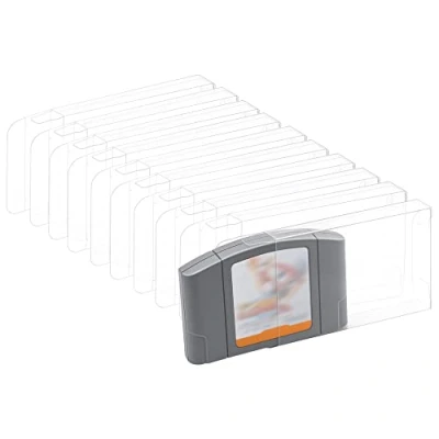 Immagine di Mcbazel LOT 10 Buste per Carte da Gioco N64 Custodia Protettiva Trasparente Cartucce di Giochi Nintendo (Set 10)