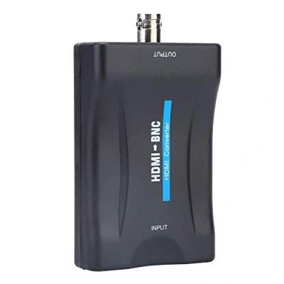 Immagine di convertitore da HDMI a BNC, adattatore video composito BNC e di segnale audio 3,5 mm con cavo ricarica USB, supporto NTSC/PAL