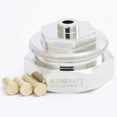 Immagine di Adattatore per radiatore M28 x1,5 femmina a termostato/testa termostatica M30x1,5 maschio M30 M28F M30M (BLUMKRAFT)