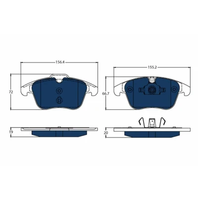 Immagine di TRW GDB1683BTE Kit pastiglie freno Non predisposto per contatto segnalazione usura VOLVO: V60 I