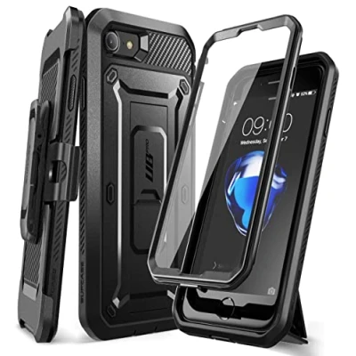 Immagine di SUPCASE Unicorn Beetle Pro custodia per iPhone SE 2022/iPhone 2020/iPhone 8/iPhone 7, protettiva integrata lo schermo (nero)