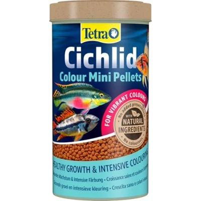 Immagine di Tetra Cichlid Colour Mini, Mangime in Granuli Specifico per Pesci Ciclidi, 500 ml