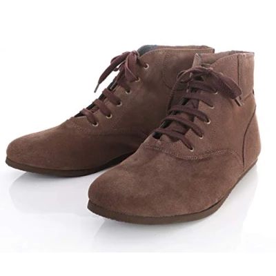 Immagine di Pantoffelmann Tronchetti Unisex I Scarpe da Arrampicata DDR Portare Scalzi in Pelle Scamosciata con Suola Gomma Arrampicata/per Tempo Libero Uomo e Donna