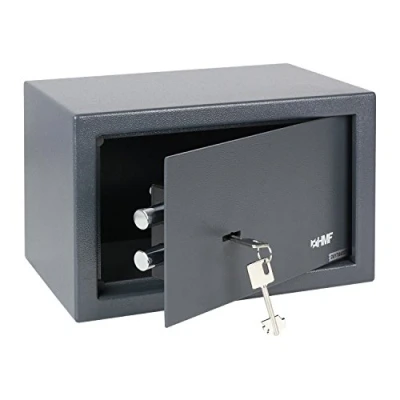 Immagine di HMF 49200 11 Cassaforte a mobile, Serratura doppia mappa, per albergo, 31,0 x 20,0 cm, di colore antricite