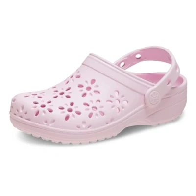 Immagine di Crocs Classic Floral Cut out Clog T Zoccoli Kids, Pink Milk,