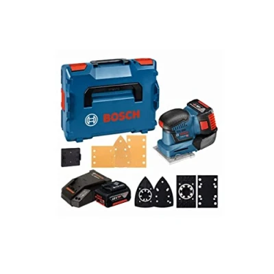 Immagine di Bosch Professional GSS 18V 10 06019D0201 Levigatrice orbitale a batteria incl. seconda batteria, valigia 18 V 101 x 113 mm