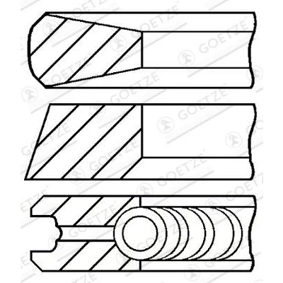 Immagine di GOETZE ENGINE 08 430000 00 Kit Fasce Elastiche 108