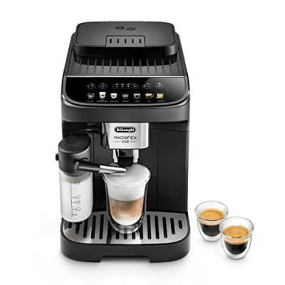 Immagine di De&#039;Longhi Magnifica Evo ECAM292.81.B, Macchina da caffè Automatica, Chicchi macinati al momento, Caraffa MontaLatte Automatica per Cappuccini, 7 Bevande One Touch, Spegnimento Programmmabile, Nero
