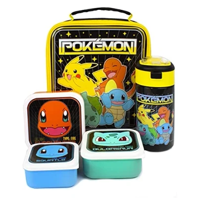 Immagine di Pokemon pranzo sacchetto 5 pezzo (bottiglia d&#039;acqua di cibo 3 snack pe One Size